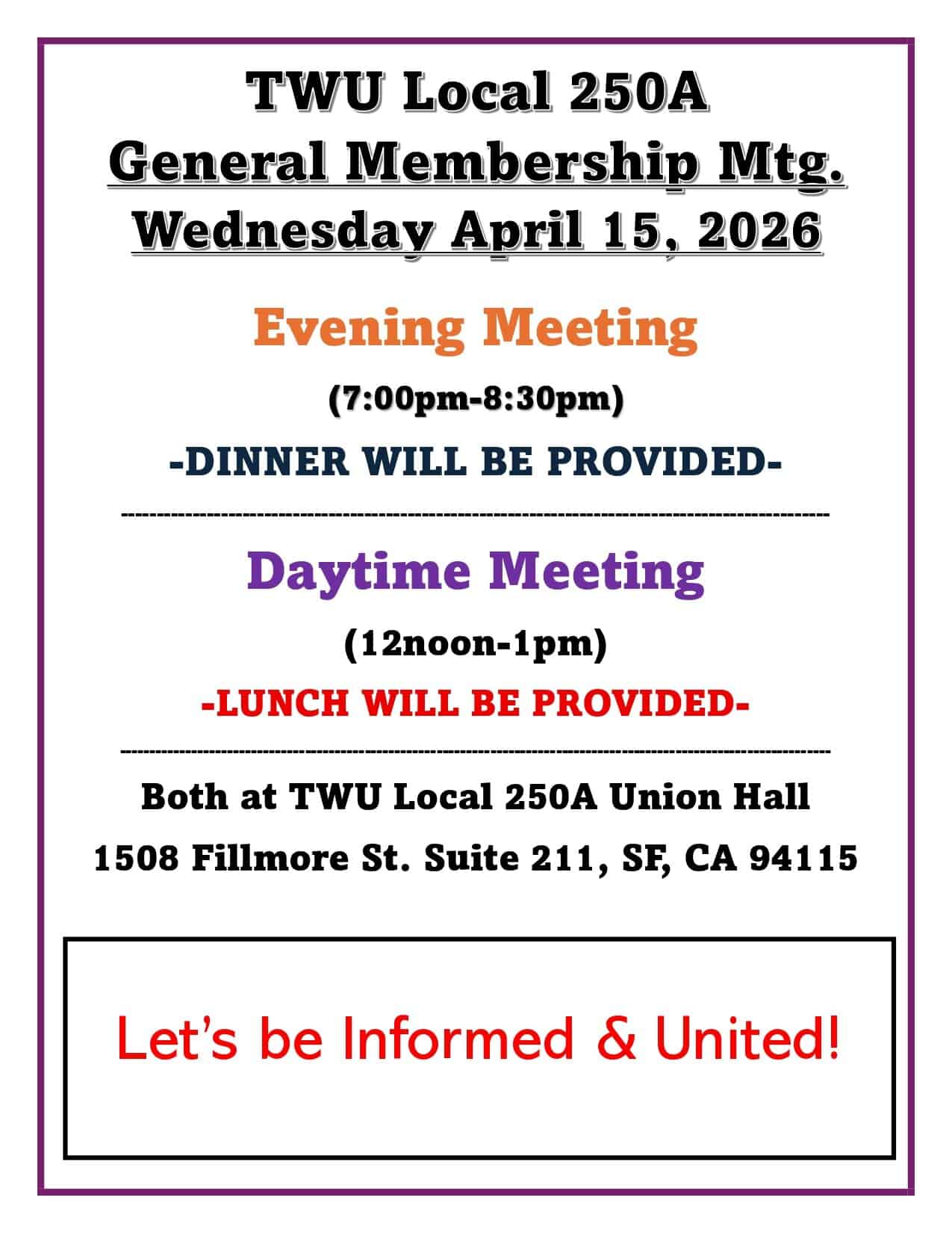 Working Women's Committee 3 2026 April 15 GMM Flyer page 0001